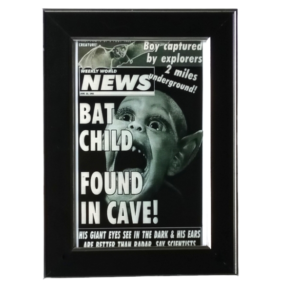 Vintage Other - world weekly news bat boy 90s spooky woman horror Halloween dark Gothic oddity